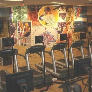 TVs attached to every cardio machine