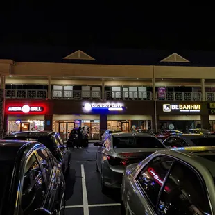 Outside. Arepa Grill is located in the &quot;Korean Town&quot; two-story strip mall on Buford Highway, next door to Cuckoo&apos;s Cafe.