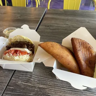 The Lover and a cheese and pabellón empanada