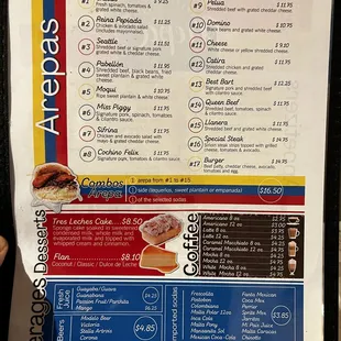 menu as of Nov 2022