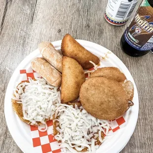 a plate of food on a table