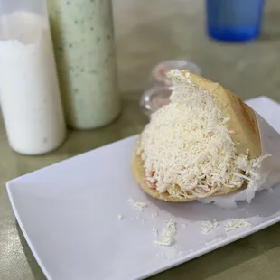 Chicken salad arepa