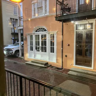 outside view from our table