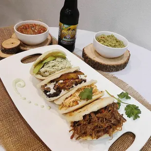 a plate of mexican food