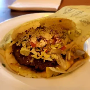 Marinated Beef Arepa