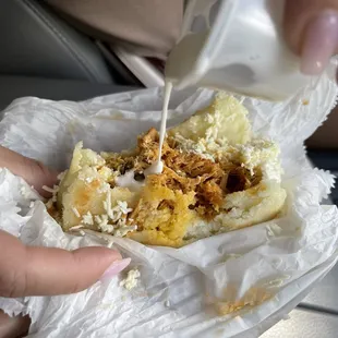Chicken arepa
