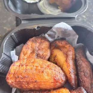 Plantains! So Sweet! Perfect with the sauce!
