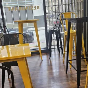 Simple but clean interior dining