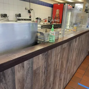 a view of a restaurant kitchen