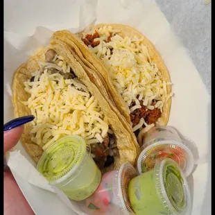 Eggplant and soyrizo tacos