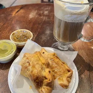 Empanadas and coffee