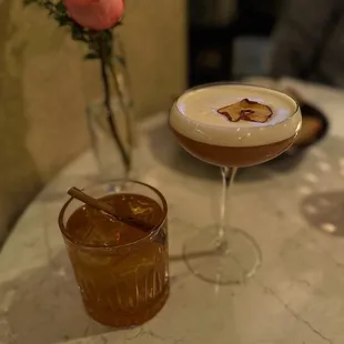 Spiced Old Fashioned and  Autumnal Apple Martini