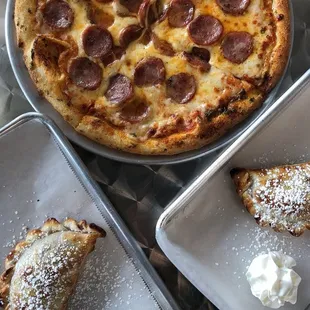 Chorizo 8&quot; pizza and dessert empanadas