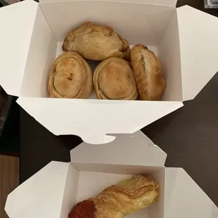 Chicken &amp; beef empanadas, ham and cheese empanadas