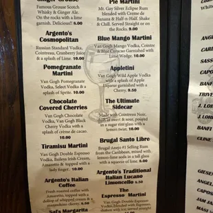 Drink List