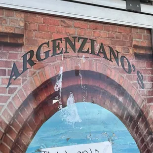 Sign on the front door