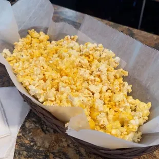 Late night popcorn, perfect snack.