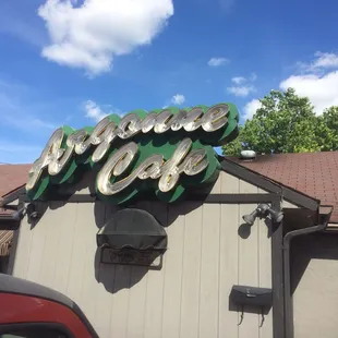 the sign for argonne cafe