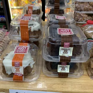 Mini bundt cakes and other desserts.