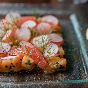 a plate of food on a table
