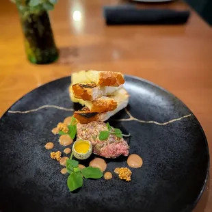 a plate of food on a table