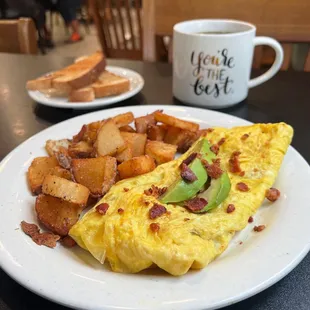Avocado &amp; Bacon Omelette