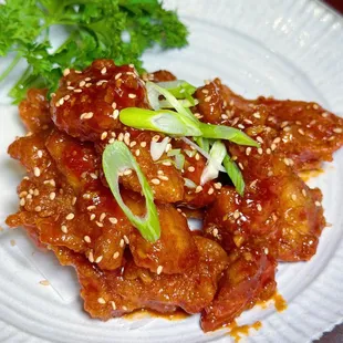 chicken wings and fried chicken, food