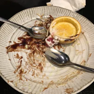 Delicious dessert aftermath