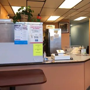 a view of the counter area