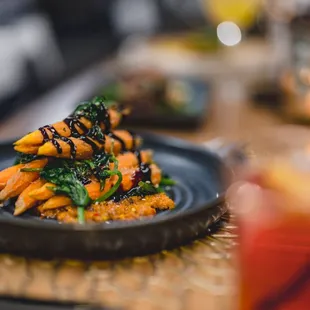 a plate of food on a table