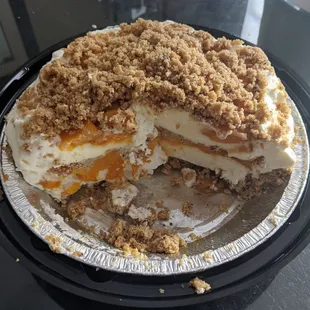 Inside the mango pie.