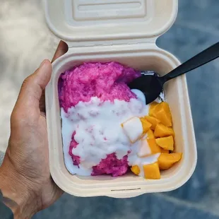 MANGO + DRAGON FRUIT STICKY RICE