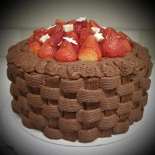 Strawberry custom cake