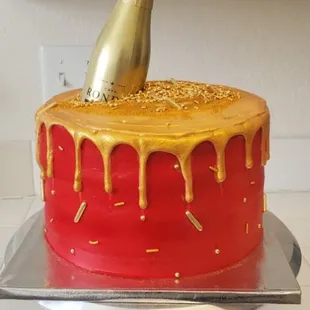 Champagne  Lovers Custom Cake
