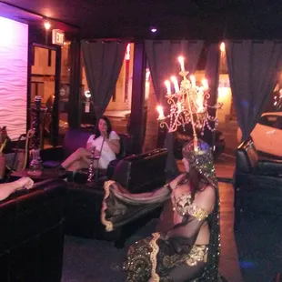Belly dancing night at Aria Hookah Lounge