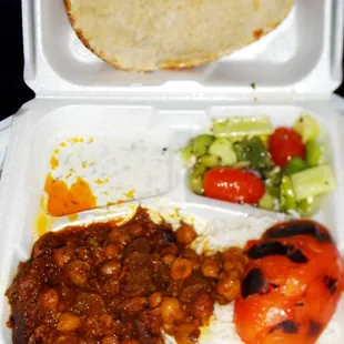 Lamb Curry + Greek Salad