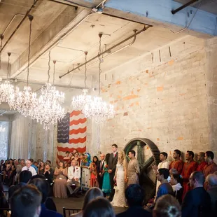 Ceremony in the lobby of Aria - Photo by Bernadette Pollard
