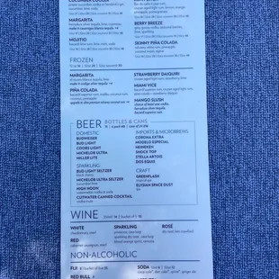Cocktail Menu