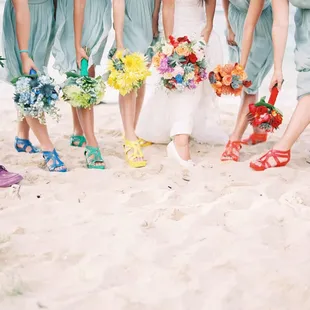 Rainbow themed wedding