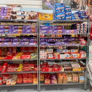 European chocolates and candy