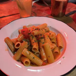 RIGATONI WITH SPICY GRILLED SHRIMP