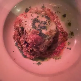 Freshly made LASAGNA WITH BOLOGNESE