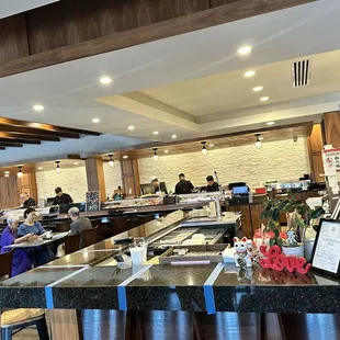 the dining area of a restaurant