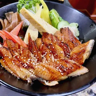 a close up of a plate of food