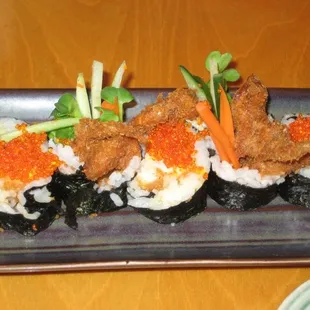 Spider Roll: soft shell crab inside