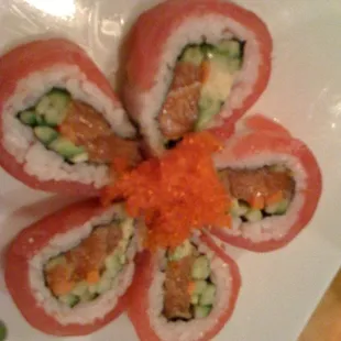 the yelp roll!  (cherry blossom roll...)