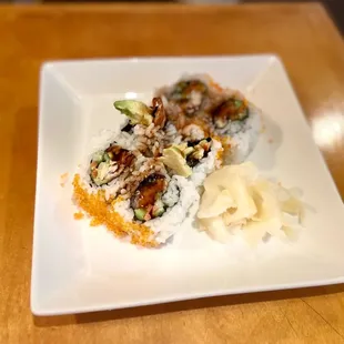 Eel and cucumber roll