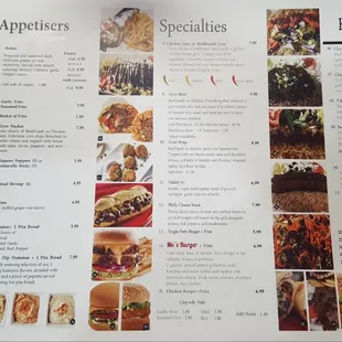 sushi and sashimi, menu