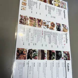 the menu