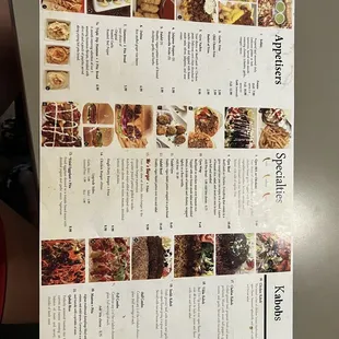 Menu as of 8/28/22